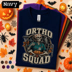 Orthopedic Nurse Halloween Shirt, Ortho Squad Skeleton Tee, Spooky Orthopedic Nurse Gift, Healthcare Worker Halloween T Shirt, Ortho Crew