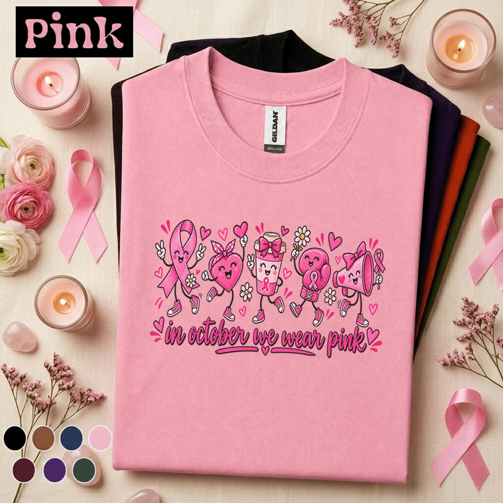 Breast Cancer Awareness Shirt, In October We Wear Pink Tee