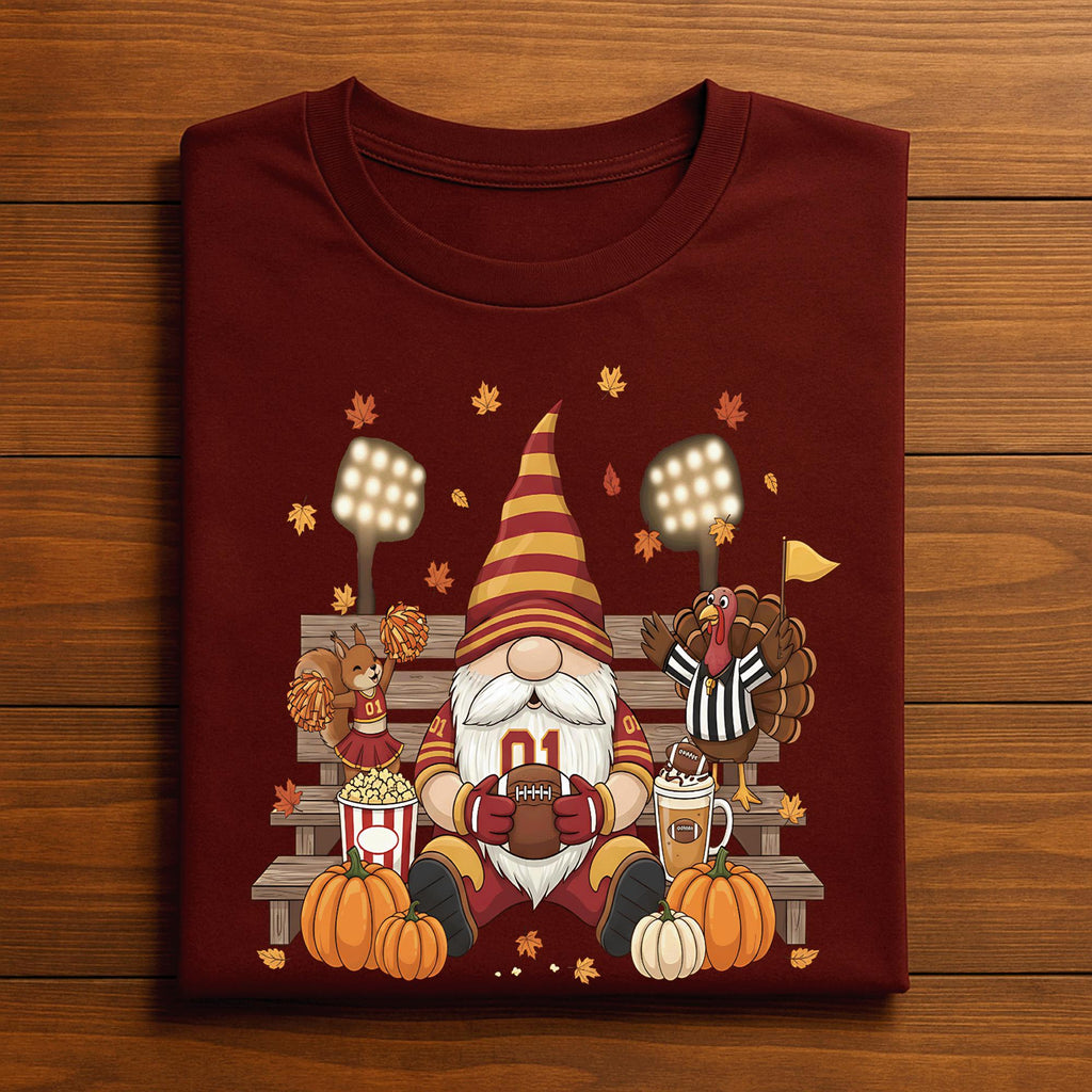 Thanksgiving Football Shirt, Fall Football Thanksgiving Tee, Sport Autumn Thanksgiving Game Day, Gift Thanksgiving Gnome Football Sweatshirt