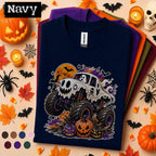 Ghost Monster Truck Halloween Shirt, Spooky Truck Pumpkin Tee, Cute Ghost Racing T Shirt, Halloween Monster Truck Gift for Kids Adults