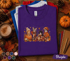 Cute Fall Cats Shirt, Autumn Kitten Pumpkin Tee, Cozy Thanksgiving Cat Lover Gift, Pumpkin Spice Season Unisex T-Shirt