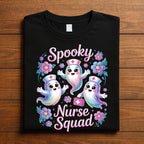 Spooky Nurse Squad Shirt Cute Ghosts Nurse Halloween Medical Team Tee Funny Spooky Season Costume Outfit For Nurses D...
