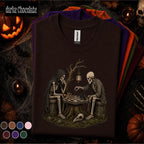 Skeleton Chess Halloween Shirt, Gothic Chess Player Tee, Spooky Skeleton Graphic Shirt, Dark Academia Gift, Vintage Halloween Chess Tee