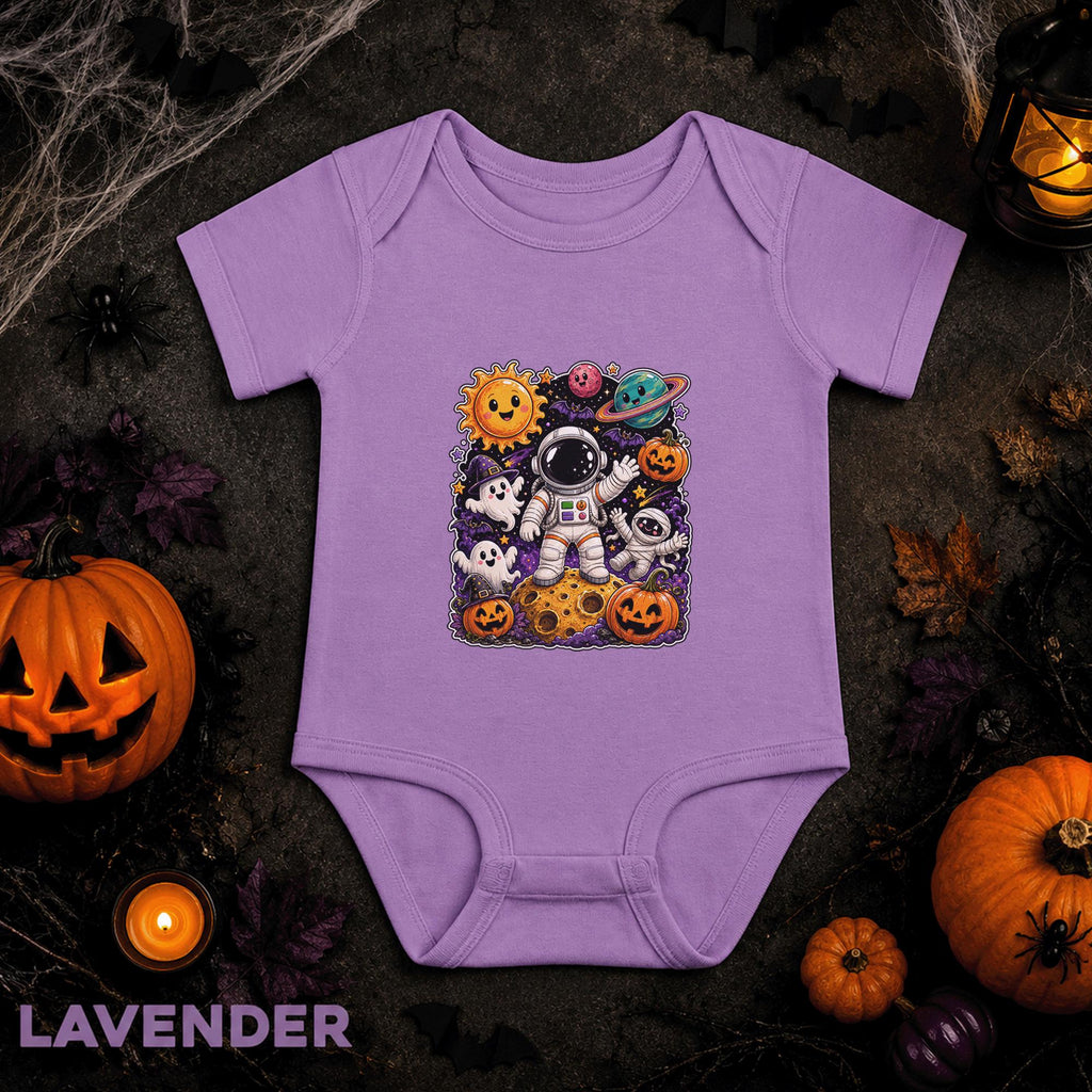 Astronaut Halloween Baby Bodysuit, Space Ghost Pumpkin Infant Onesie, Cute Spooky Galaxy Baby Outfit, First Halloween Gift for Baby