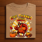 Give Thanks Bruh Funny Thanksgiving Shirt Friendsgiving Turkey Thankful, Gift Thanksgiving Sweatshirt, Family Thanksgiving Hoodie