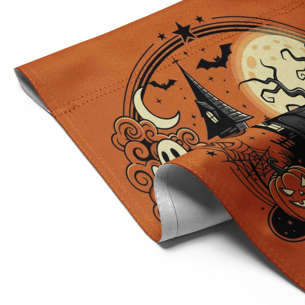 Vintage Halloween Garden Flag | Orange Black Cat Witch Yard Decor | Spooky Pumpkin BOO Banner, Halloween Decoration, Ghost Garden Flag