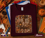 Cozy Harvest Days Shirt, Fall Coffee Lover Tee, Autumn Pumpkin Shirt, Thanksgiving Outfit, Rustic Cozy Season Sweatshirt Gift