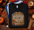 Grateful Thankful Blessed Shirt, Thanksgiving Pumpkin Tee