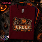 Spooky Uncle Halloween Shirt, Funny Uncle Pumpkin Tee, Fall Family Halloween Gift, Retro Jack O Lantern Shirt, Uncle Halloween Party Tee
