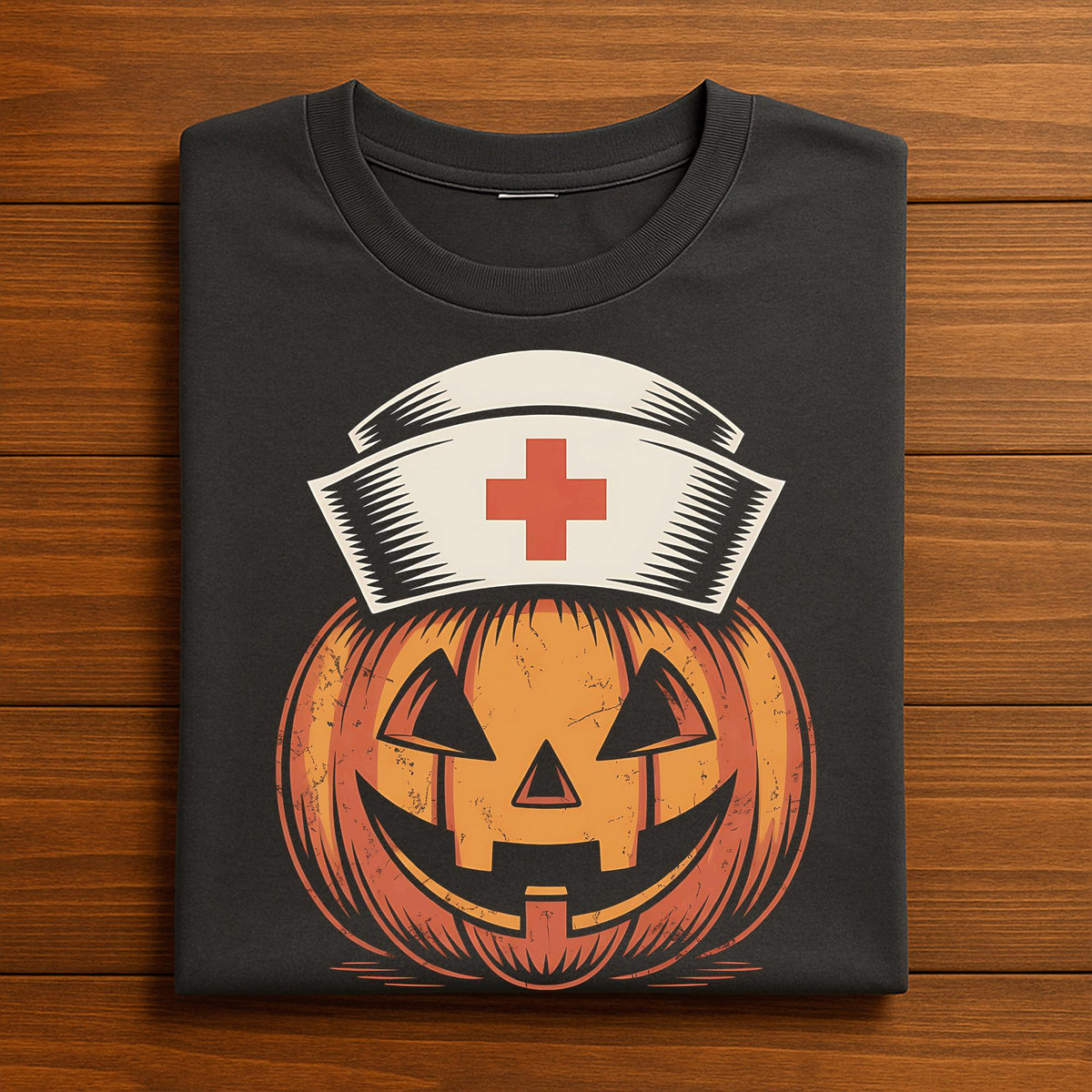 Nurse Pumpkin Shirt, RN Halloween Nurse Tee, Jack O Lantern Medical T-Shirt, Spooky Nurse Costume Top, Gift Halloween Nurse Shirt For Women