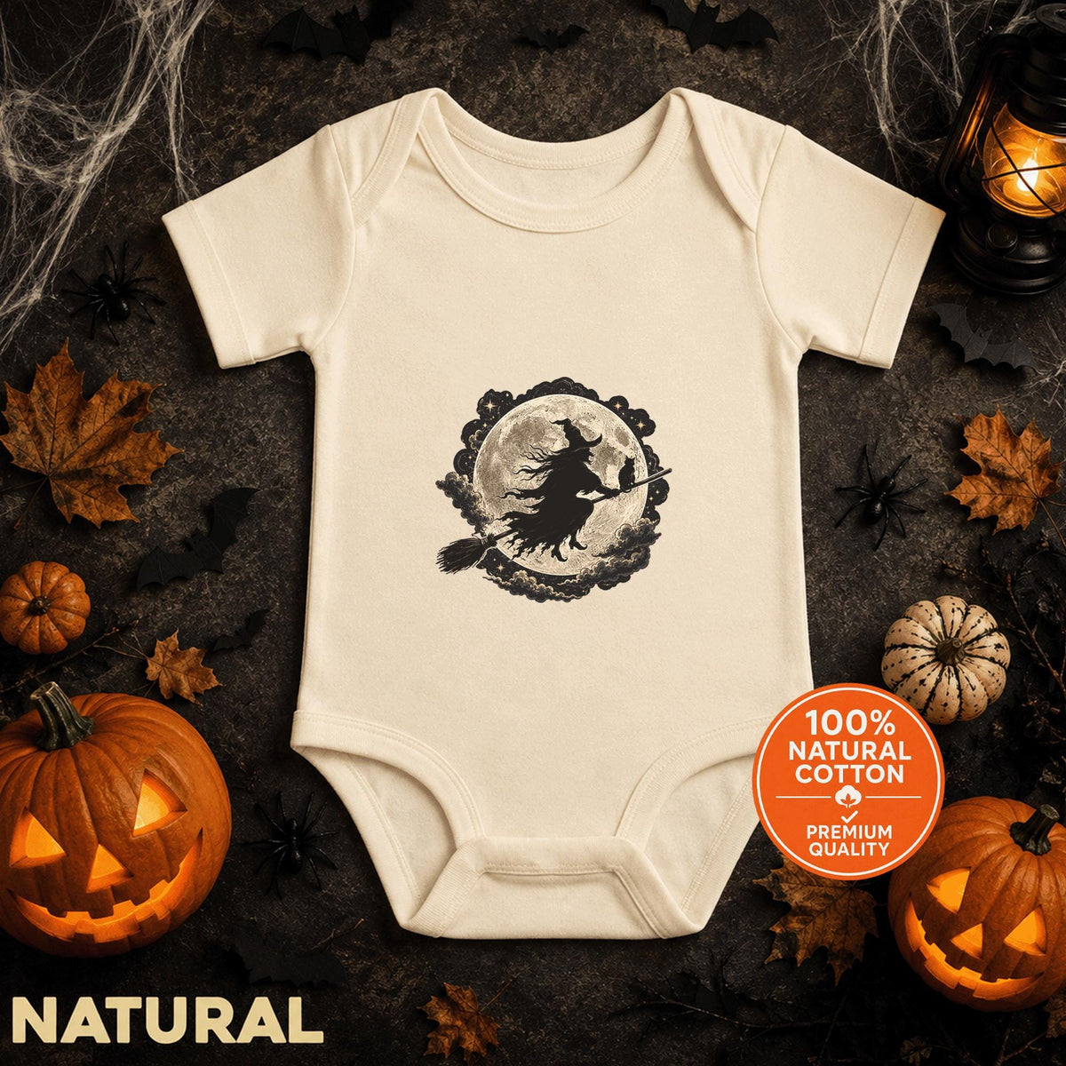 Witch Baby Bodysuit, Halloween Infant Outfit