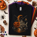 Halloween Fishing Shirt, Pumpkin Fish Skeleton Tee
