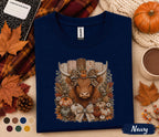 Highland Cow Fall Shirt, Cute Highland Cow Pumpkin Sweatshirt, Farmer Autumn Farmhouse Tee, Cozy Harvest Cow Gift, Western Fall Shirt Women