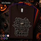 Night Shift Crew Halloween Shirt, Gothic Nurse Tee, Spooky Healthcare Worker Gift, ER Nurse Halloween T Shirt, Medical Staff Costume
