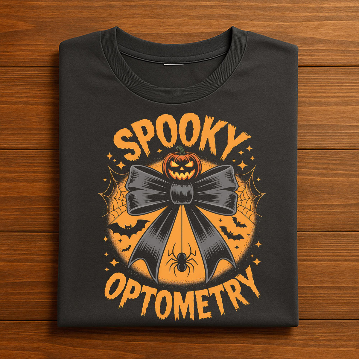 Spooky Optometry Shirt, Optician Halloween Pumpkin Bow Doctor Tee, Cute Optometrist Halloween Costume Shirt For Eye Care Workers Sweatshirt