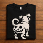 Funny Dog Pumpkin Butt Halloween Shirt | Spooky & Hilarious Pet Lover Tee for Dog Moms, Funny Halloween Dog Shirt