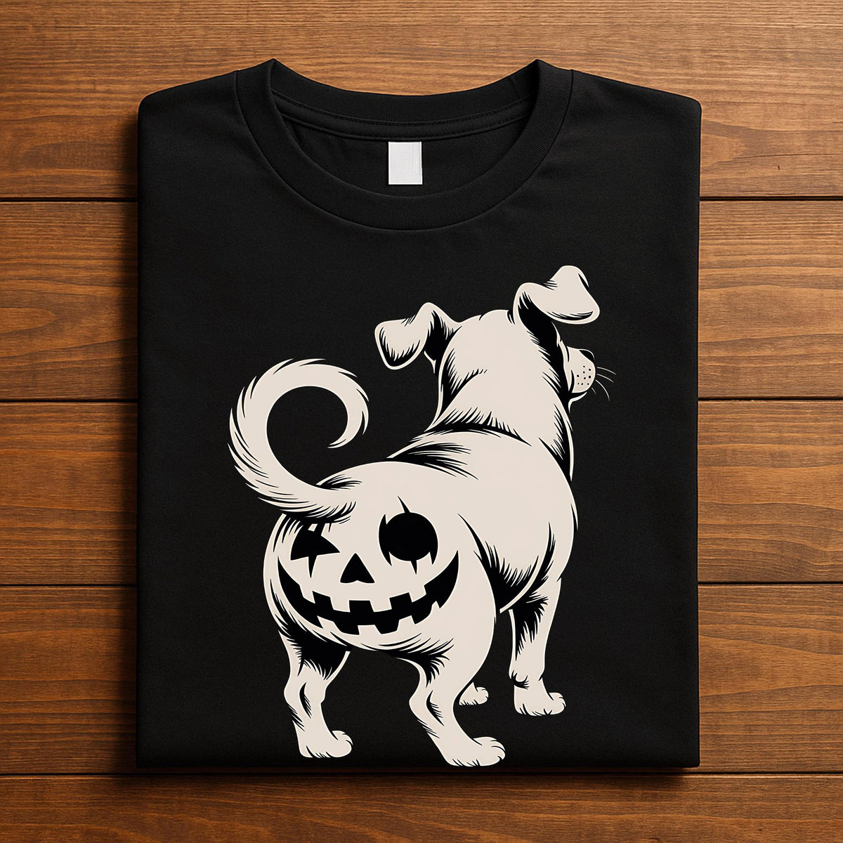 Funny Dog Pumpkin Butt Halloween Shirt | Spooky & Hilarious Pet Lover Tee for Dog Moms, Funny Halloween Dog Shirt