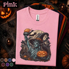 Statue of Liberty Halloween Shirt, Witch Hat T Shirt, Spooky New York Tee, Pumpkin Gothic Shirt, NYC Halloween Gift Tee