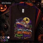 Halloween Cruise Squad Shirt, Spooky Salty Nauti Cruise Tee, Ghost Witch Pumpkin Vacation Shirt, Family Group Halloween Cruise Gift