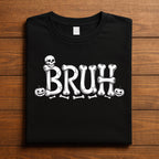 BRUH Skeleton Shirt, Funny Bone Letter Halloween Shirt