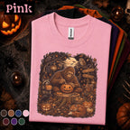 Bigfoot Halloween Shirt, Sasquatch Pumpkin Carving Tee, Spooky Forest Shirt, Vintage Cryptid Fall Tee, Halloween Gift for Him