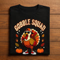 Gobble Squad Shirt, Friends Thanksgiving Tee with Hip Turkey Squad