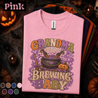 Grandma Brewing Baby Halloween Shirt, Pregnancy Announcement Tee, Witchy Grandma Gift, New Grandma Halloween Shirt, Spooky Baby Reveal