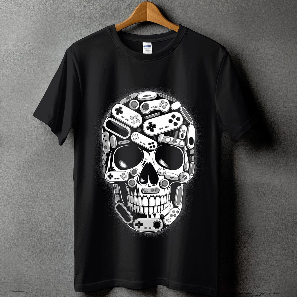 Gaming Skull Shirt Boys, Halloween Skull Made of Controllers Tee, Spooky Gamer Haunted Top, Boy Halloween Shirt, Men Halloween Sweatshirt