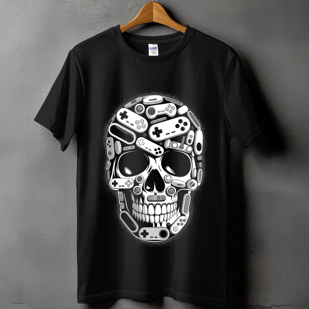 Gaming Skull Shirt Boys, Halloween Skull Made of Controllers Tee, Spooky Gamer Haunted Top, Boy Halloween Shirt, Men Halloween Sweatshirt