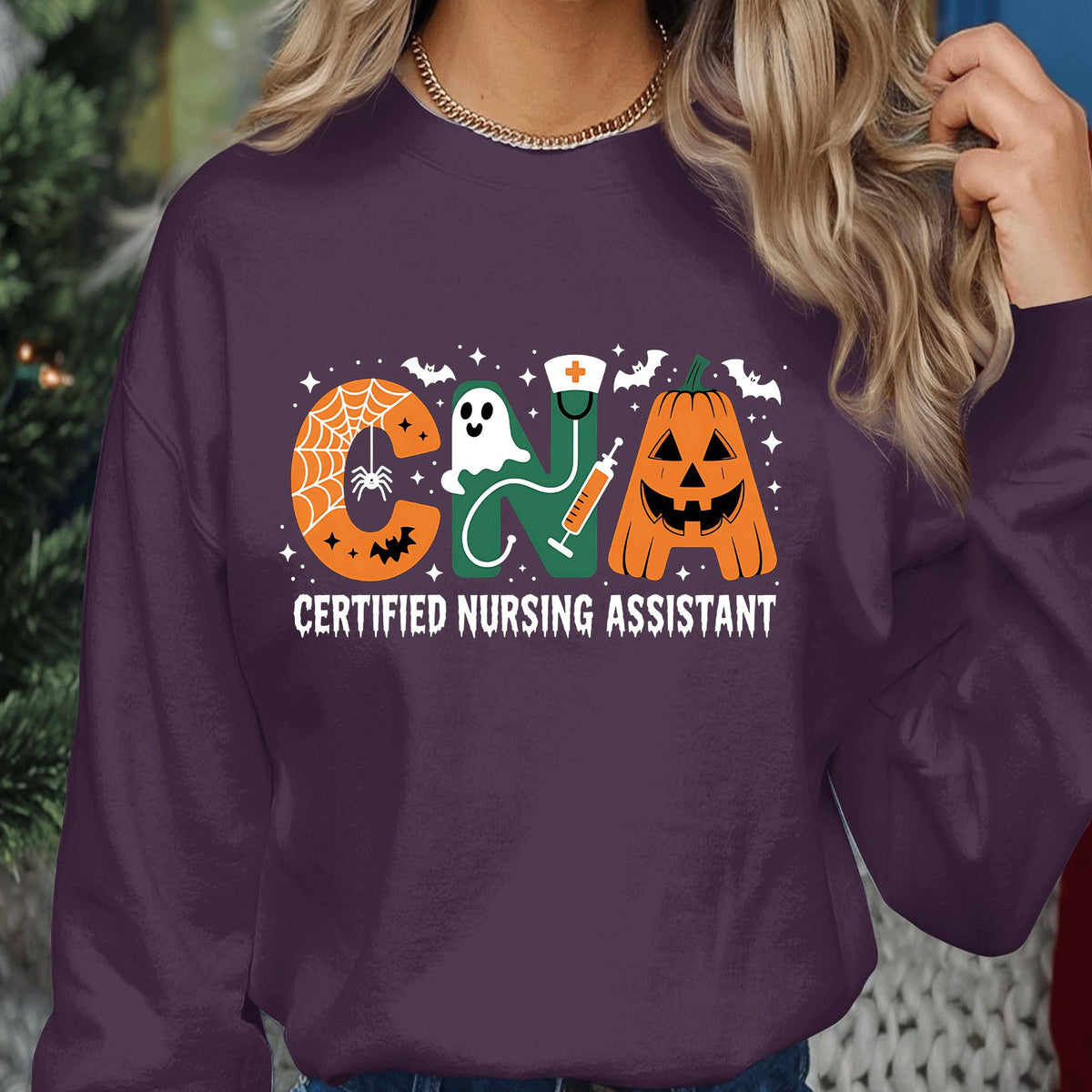 Spooky CNA Halloween Shirt Certified Nursing Assistant Tee, Cute Ghost Pumpkin, Nurse Halloween Sweatshirt, Halloween Nurse Shirt For Women