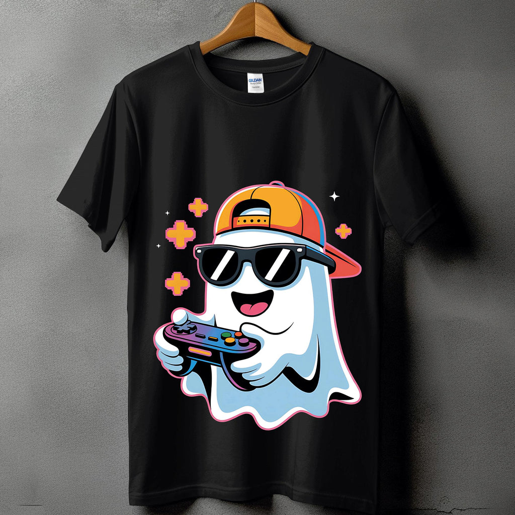 Cool Gamer Ghost Shirt, Halloween Video Game Spirit Tee, Spooky Gaming Costume Top, Boy Halloween Shirt Men, Halloween Boy Sweatshirt Mens