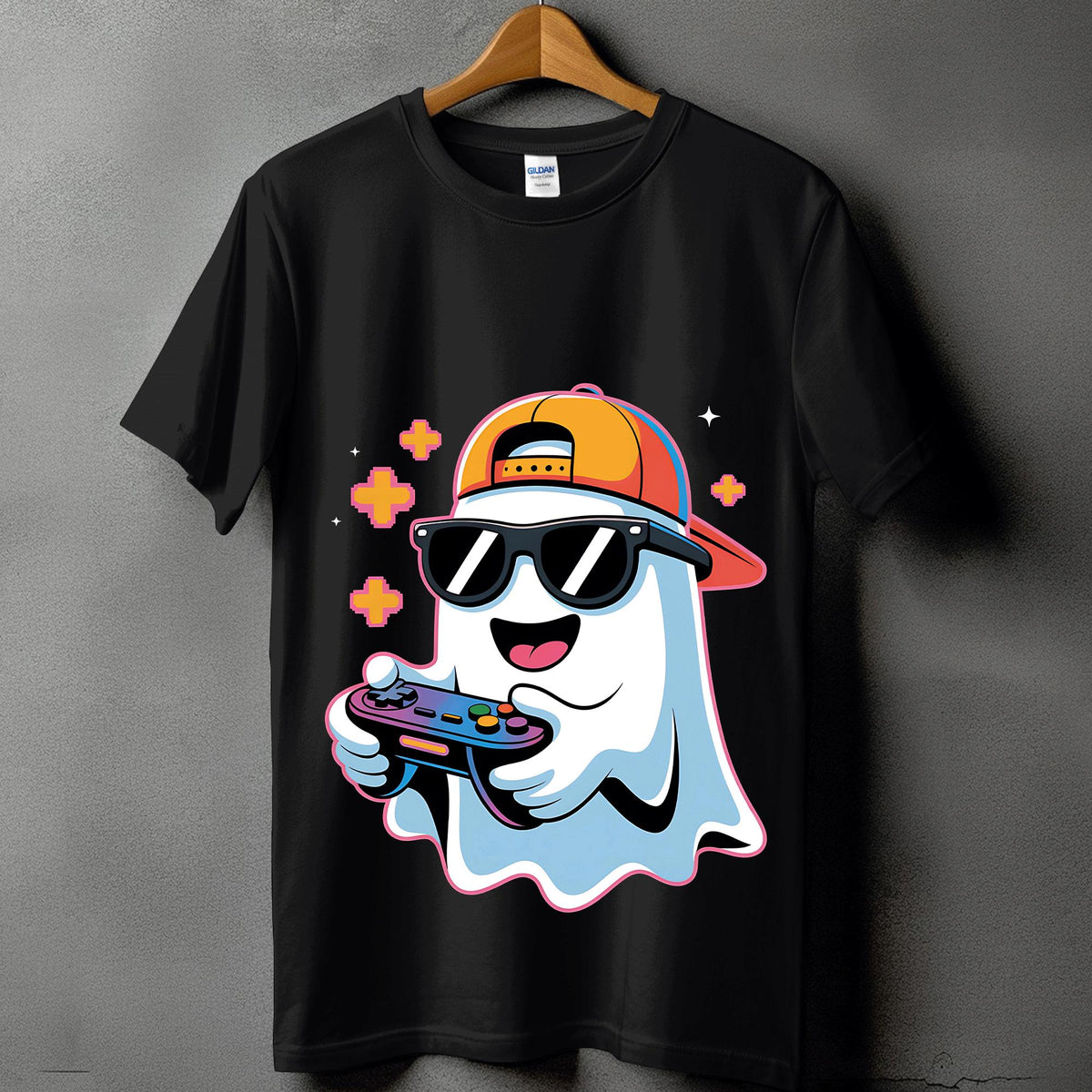 Cool Gamer Ghost Shirt, Halloween Video Game Spirit Tee, Spooky Gaming Costume Top, Boy Halloween Shirt Men, Halloween Boy Sweatshirt Mens