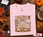 Pumpkin Spice And Jesus Shirt, Christian Fall Shirt, Faith Based Autumn Pumpkin Tee, Thanksgiving Christian Sweatshirt, Cozy Pumpkin Spice