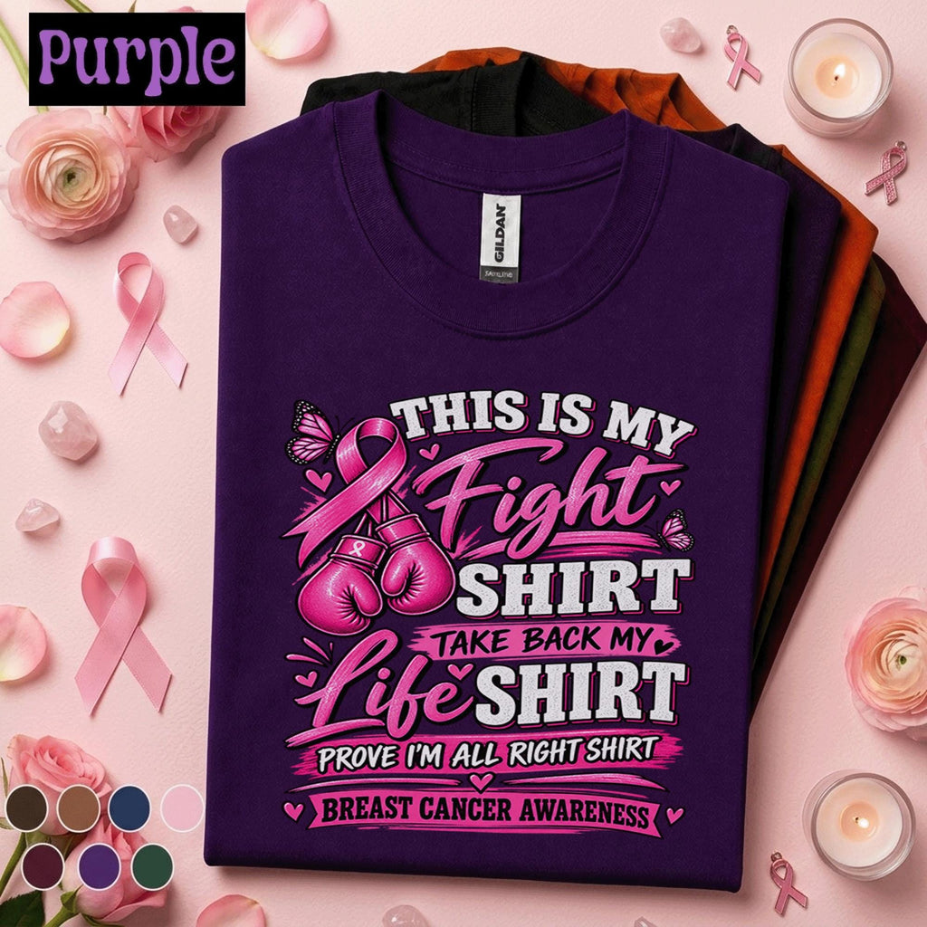 Breast Cancer Awareness Shirt, This Is My Fight Shirt, Pink Ribbon Warrior Tee, Cancer Fighter Gift for Women, October Support T Shirt