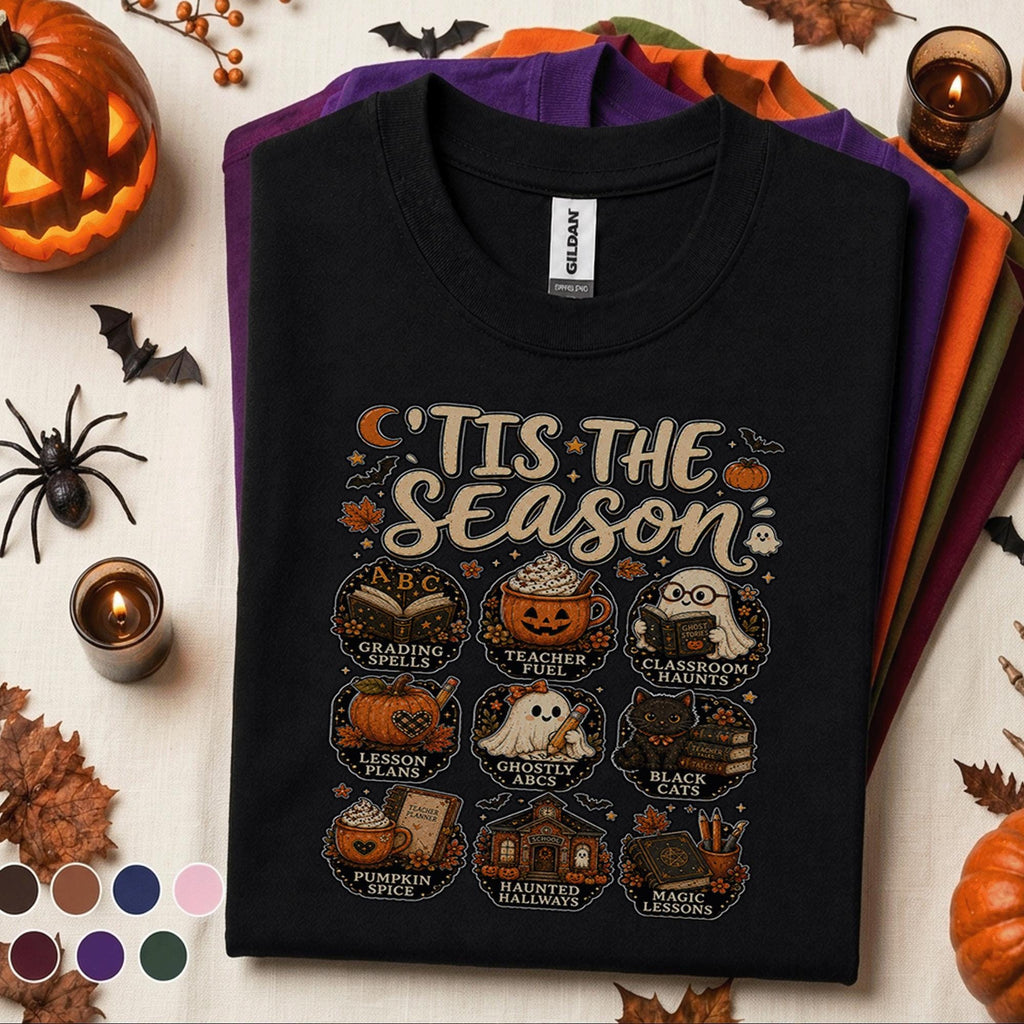 Halloween Teacher Shirt, Tis the Season Teacher Tee