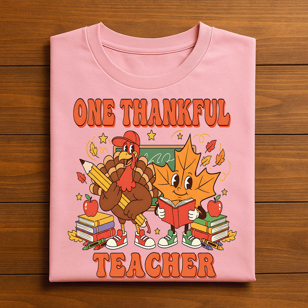 One Thankful Teacher Shirt, Teacher Thanksgiving Shirt, Thanksgiving Teacher Tee, Gift Teacher Thanksgiving Sweatshirt, Fall Teacher Pumpkin