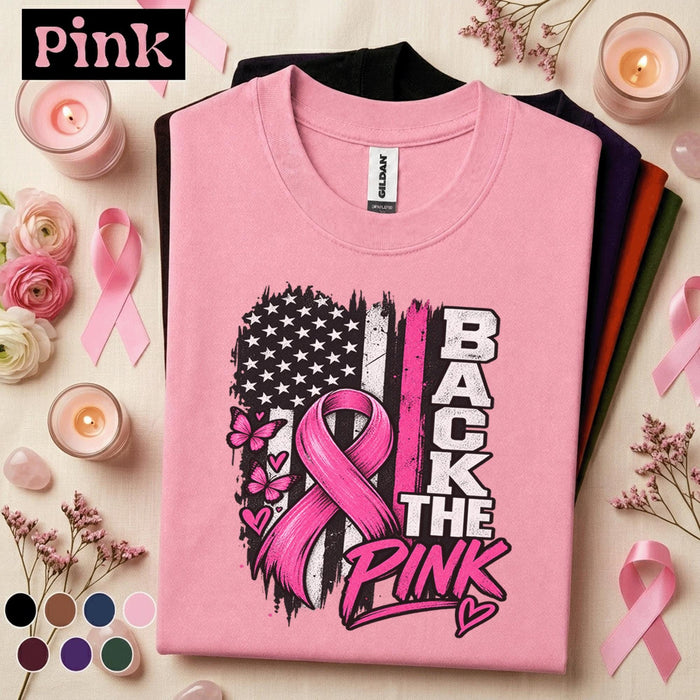 Breast Cancer Awareness Shirt, Back the Pink Tee