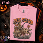 Reel Scared Halloween Fishing Shirt, Skeleton Fisherman Tee, Spooky Angler Gift, Pumpkin Fishing Lure Shirt, Funny Fishing Fall Tee