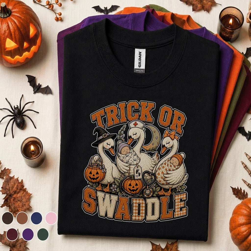 Trick or Swaddle Halloween Shirt, NICU Nurse Halloween Tee
