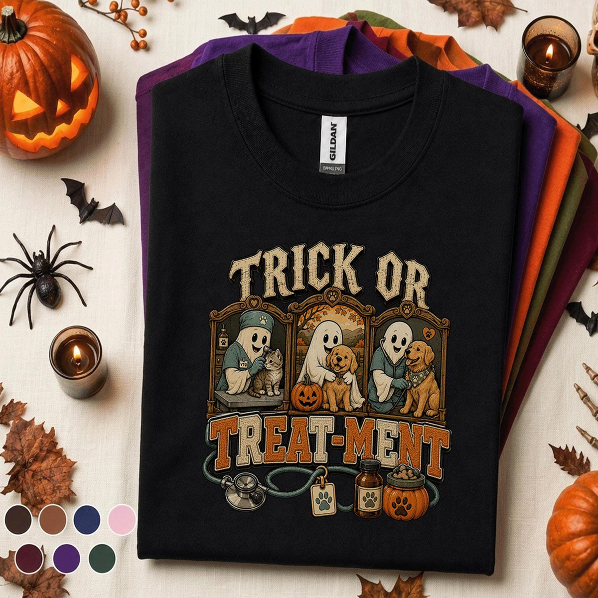 Veterinary Halloween Shirt, Trick or Treatment Vet Tech Tee