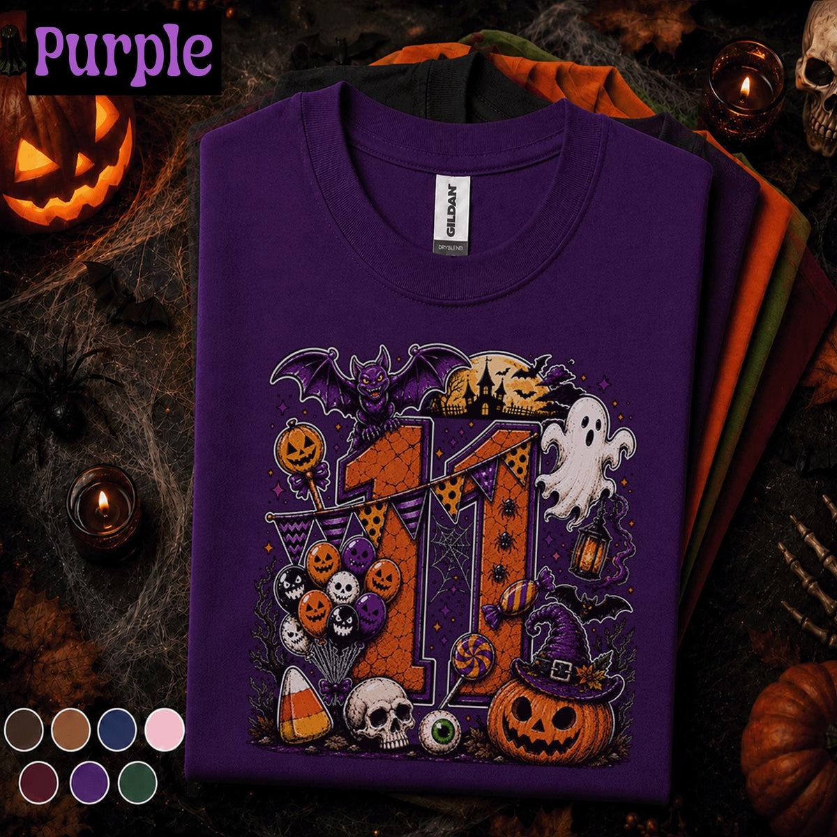 Letter M Halloween Shirt, Spooky Initial M Tee, Personalized Style Halloween T Shirt, Ghost Pumpkin Witch, Monogram Fall Gift
