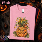 Pineapple Jack O Lantern Halloween Shirt, Tropical Pumpkin Tee, Spooky Pineapple Shirt, Funny Halloween Party Fall Gift Tee