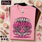 Husband of a Warrior Breast Cancer Awareness Shirt, Pink Ribbon Support Tee, Faith Strength Hope Shirt, Breast Cancer Fighter Husband Gift