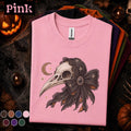 Gothic Raven Skull Halloween Shirt, Celestial Crow T Shirt