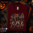 Skeleton Football Halloween Shirt, Spooky Football Team Tee, Vintage Game Day T Shirt, Fall Sports, Halloween Gift for Football Fans