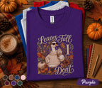 Leaves Fall I Don't Shirt, Funny Goose Fall Shirt, Autumn Goose Sweatshirt, Cozy Pumpkin Spice Coffee Tee, Cute Fall Goose Gift for Women