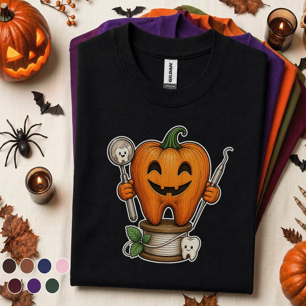Pumpkin Tooth Halloween Shirt, Dental Hygienist Tee