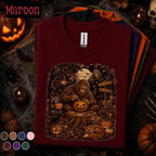 Bigfoot Halloween Shirt, Sasquatch Pumpkin Carving Tee, Spooky Forest Shirt, Vintage Cryptid Fall Tee, Halloween Gift for Him