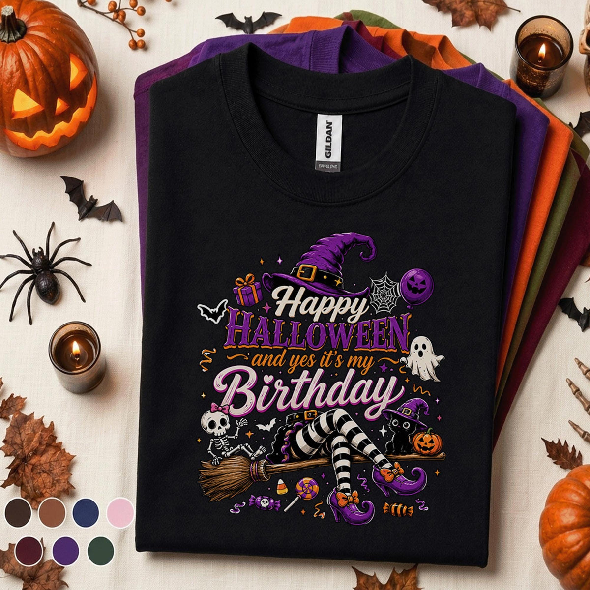 Happy Halloween Its My Birthday Shirt, Halloween Birthday Girl Tee
