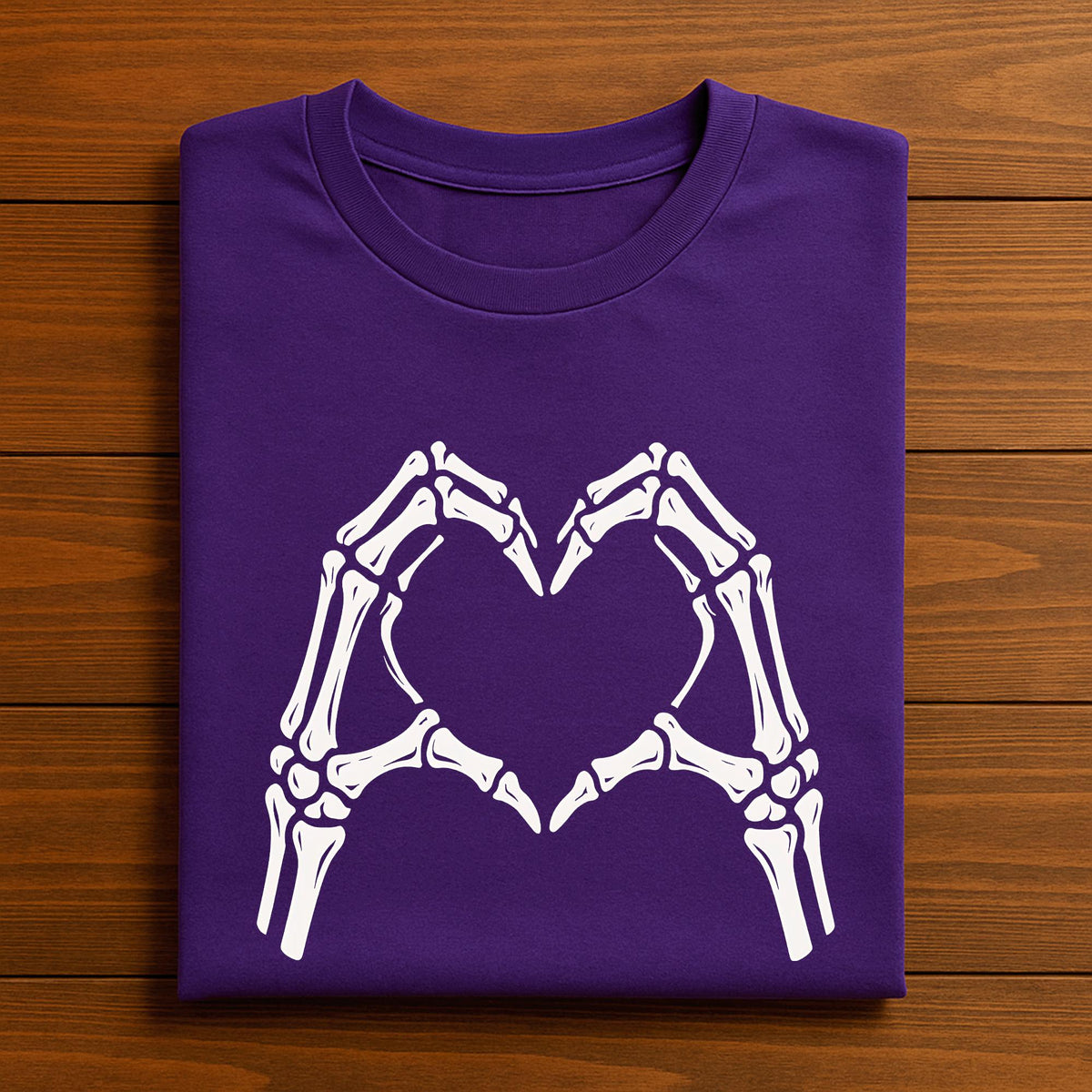 Couple Skeleton Hands Heart Shirt, Cute Gothic Halloween T-Shirt, Skeleton Love Hand Sign Tee, Spooky Romantic Shirt, Gift Couple Shirt
